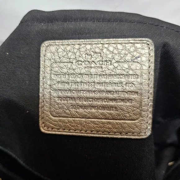 Authentic Coach Morgan Satchel | Style F35185 | Metallic Gold Pebbled Leather - Picture 13 of 16